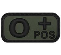 Max Fuchs Herren Klett Patch schwarz/OD Grün Blutgruppe O POS 3 D