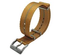 MAX NATO Uhrenarmband aus Nylon, Sicherheitsgurt, gebürsteter Edelstahl, Schnalle, Ersatz-Uhrenarmband für Männer und Frauen, 20 mm / 22 mm, Farboptionen, gold-/silberfarben, 20 mm, Gurt, robust