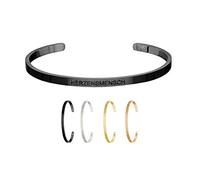 Max Palmer | Armband/Armreif mit Spruch - Gravur HERZENSMENSCH | Silber, Schwarz, Gold oder Roségold | Damen, Herren, Kinder | Charm/Bracelet | Bangle