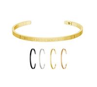 Max Palmer | Armband/Armreif mit Spruch - Gravur I Love You to The Moon and Back | Silber Schwarz Gold Roségold | Damen, Herren | Charm/Bracelet | Bangle