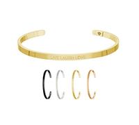 Max Palmer | Armband/Armreif mit Spruch - Gravur LIVE Laugh Love | Silber, Schwarz, Gold oder Roségold | Damen, Herren, Kinder | Charm/Bracelet | Bangle