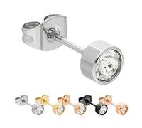 Max Palmer - Ohrstecker mit Swarovski Kristall [03.] Stecker: silber | Kristall: klar | Kristall: 5mm