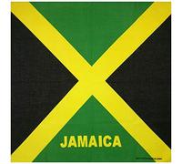 Max-Tonsen Bandana mit Jamaika-Motiv, Unisex, quadratisch, Baumwolle, Haarschal, Biker, Motorrad, Halstuch, Hip-Hop, Kopftuch, patriotisches Accessoire, langer Schal, schwarz + gelb + grün