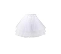 Max-Tonsen Cos Tutu Rock Hochzeitskleid Cos Tutu Rock Hochzeitskleid Frauen Mädchen Einfarbig Ballett Tüll Kurz Krinoline Petticoat Mehrlagig Bal-Weiß