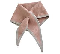 Max-Tonsen Dreiecks-Schals für Damen, Halstuch für Damen, Kreuzschal für Damen, koreanische Version, gestrickter Wollkragen, Kreuzschal, Mini-Schal, Rosa