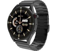 Maxcom FW66 Iron R - Herren Schmuck Smartwatch - BijouWatch® - 3.6 cm Amoled Bildschirm - 2.5D Glas - Anruffunktion - IP68 - Sport Tracker - 2 Armbänder - Graphit