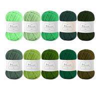 Maxee Häkelgarn 500g (50g*10 Farbe), Acryl Wolle Zum Stricken, Garn zum Häkeln und Stricken, Hand Knitting Yarn Set, Handstrickgarn Baumwollgarn für Häkeln, Wolle zum Stricken und Kunsthandwerk