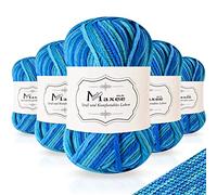 Maxee Handstrickgarn, 5x50 g Häkelgarn, Bunt Farbverlauf Acrylgarn zum Stricken, Weicher Wolle zum Häkeln, Mehrfarbiges Garn zum Stricken Häkeln und Basteln