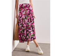 Maxi-Rock mit Volants und Print