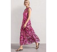 Maxikleid STREET ONE, Damen, Gr. 42, EURO-Größen, bunt (magenta dream), Stoff, Obermaterial: 100% Polyester. Unterkleid: 100% Modal, geblümt, comfort fit knöchelfrei, Rundhals, normaler Saum, Kleider