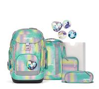 ergobag maxi set Set 6-teilig, ergonomischer Schulrucksack Grundschule für Mädchen und Jungen, ideal für große Kinder ab der 1. Klasse ZauBärwelt - Mint