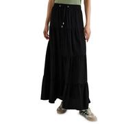 Maxirock CECIL, Damen, Gr. 3XL (48), schwarz, Stoff, 100% Viskose, unifarben, comfort fit lang, Röcke Maxirock, Middle Waist (34111316-XXXL) schwarz