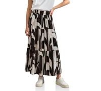 Maxi-Rock mit Volants und Print