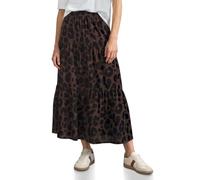 Maxirock STREET ONE, Damen, Gr. 40, molten earth, Stoff, Obermaterial: 100% Viskose. Unterkleid: 100% Modal, normal knöchellang, Röcke Maxirock, mit Leo-Muster (69530904-40) molten earth