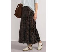 Maxirock STREET ONE, Damen, Gr. 40, molten earth, Stoff, Obermaterial: 100% Viskose. Unterkleid: 100% Modal, normal knöchellang, Röcke Maxirock, mit Leo-Muster (69530904-40) molten earth