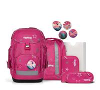 ergobag Maxi Set 6-teilig, ergonomischer Schulrucksack, Vorgänger-Kollektion, Grundschule, ideal für große Kinder ab der 1. Klasse SternzauBär - Pink