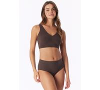 Slip SCHIESSER "Invisible Soft", Damen, Gr. 46, braun (330, braun), Single Jersey, Obermaterial: 70% Polyamid, 30% Elasthan, körpernah, Unterhosen Slip, Microfaser, Lasercut-Abschlüsse, hoher Bund (81