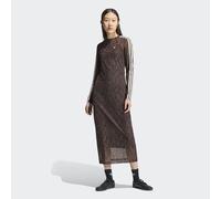 Maxikleid ADIDAS ORIGINALS "MAXI DRESS", Damen, Gr. S, N-Gr, earth strata, aurora coffee, Obermaterial: 81% Polyester, 19% Elasthan, Kleider Maxikleid, eng anliegender Schnitt, für Erwachsene, aus Pol