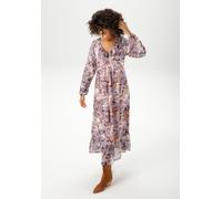 Maxikleid ANISTON CASUAL, Damen, Gr. 40, N-Gr, altrosa, rauhblau, hellbraun, dunkelbraun, Georgette, Obermaterial: 100% Polyester. Futter: 100% Polyester, bedruckt, gemustert, figurumspielend knöchelf