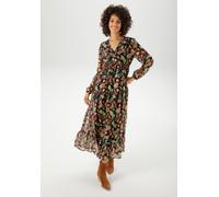 Maxikleid ANISTON CASUAL, Damen, Gr. 40, N-Gr, schwarz, apfelgrün, gelb, rot, pink, vanille, apricot, bordeaux, lindgrün, weiß, Chiffon, Obermaterial: 100% Polyester. Futter: 100% Polyester, bedruckt,