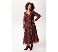 Maxikleid ANISTON CASUAL, Damen, Gr. 44, N-Gr, braun (bordeaux, malve, rosé, dunkellgrün, grün, schilf, wollweiß, apricot, dunkelrot), Chiffon, Obermaterial: 100% Polyester. Futter: 100% Polyester, be