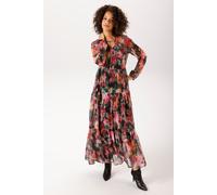 Maxikleid ANISTON CASUAL, Damen, Gr. 44, N-Gr, schwarz, grün, fuchsia, pink, rosa, zimt, pink, hellgrün, orange, Chiffon, Obermaterial: 100% Polyester. Futter: 100% Polyester, geblümt, figurumspielend