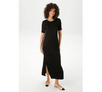 Maxikleid ANISTON CASUAL, Damen, Gr. 48, N-Gr, schwarz, Jersey, Obermaterial: 47% Polyester, 47% Viskose, 6% Elasthan, unifarben, figurumspielend knöchelfrei, Rundhals, Kleider Maxikleid, mit Seitensc