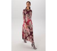 Maxikleid ANISTON SELECTED, Damen, Gr. 44, N-Gr, bunt (granatapfel, sanftes weiß, bordeauxbraun, camel, ocker, caramel), Jersey, Obermaterial: 95% Polyester, 5% Elasthan, bedruckt, gemustert, figurums
