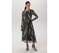 Maxikleid ANISTON SELECTED, Damen, Gr. 44, N-Gr, grün (oliv, khaki, steingrau), Mesh, Jersey, Obermaterial: 95% Polyester, 5% Elasthan. Futter: 95% Viskose, 5% Elasthan, bedruckt, geblümt, gemustert,