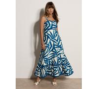 Maxikleid APRICOT "Langes, gemustertes Kleid", Damen, Gr. S (36), N-Gr, beige (creme), gewebt, Obermaterial: 85% Viskose CV. 15% Nylon NY., gemustert, Kleider Maxikleid, mit Smockdetails (30254612-36)