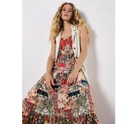 Maxikleid APRICOT "Maxikleid mit Blumenmuster im Patchwork-Stil", Damen, Gr. XS (34), N-Gr, orange, Obermaterial: 100% Viskose CV., gemustert, Modisch, Kleider Maxikleid, im Patchwork-Stil (57606467-3