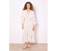 Maxikleid APRICOT "Paisleykleid", Damen, Gr. L (40), N-Gr, beige (creme), Obermaterial: 98% Viskose CV. 2% metallisierte Fasern MTF., gemustert, Kleider Maxikleid, mit Goldschimmer (64363464-L) creme