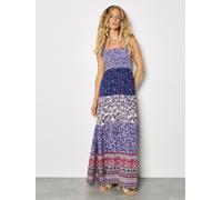 Maxikleid APRICOT "Patchwork-Maxikleid", Damen, Gr. L (40), N-Gr, lila, gewebt, Obermaterial: 100% Viskose LENZING ECOVERO CV LenzEcov., geblümt, Kleider Maxikleid, mit Blumen- und Paisley-Muster (816