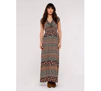 Maxikleid APRICOT "Sommerliches Maxikleid", Damen, Gr. L (40), N-Gr, schwarz, Obermaterial: 100% Viskose CV., gemustert, Kleider Maxikleid, mit gesmokter Taille (94535427-40) schwarz