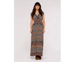 Maxikleid APRICOT "Sommerliches Maxikleid", Damen, Gr. XS (34), N-Gr, schwarz, Obermaterial: 100% Viskose CV., gemustert, Kleider Maxikleid, mit gesmokter Taille (94535427-34) schwarz