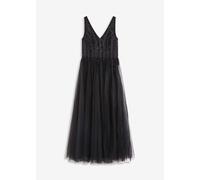 Maxikleid aus feinem Tüll mit Paillettenstickerei 42