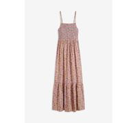 Maxikleid BONPRIX, Damen, Gr. 42, N-Gr, bunt (beige, knallrosa, himmelblau, camel bedruckt), Obermaterial: 100% Viskose, regular fit, Kleider Maxikleid, gemustert, aus Viskose, Regular Fit, ärmellos (