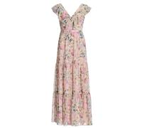 SWING - Maxikleid aus floral bedrucktem Chiffon mit Rüschen und Volants rose/multi - Gr. - 42
