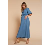 Maxikleid aus Musselin Schwangerschaft & Stillzeit ENVIE DE FRAISE, Bio-Baumwolle jeansblau Gr. 42