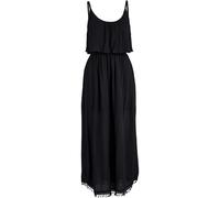 Maxikleid BONPRIX, Damen, Gr. 50, N-Gr, schwarz, Obermaterial: 100% Viskose. Futter: 100% Viskose. Spitze: 100% Baumwolle, lässig geschnitten, Kleider Maxikleid, lässige Passform, elastischer Gummibun