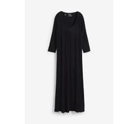 Maxikleid BONPRIX, Damen, Gr. 52/54 (XXL), N-Gr, schwarz, Obermaterial: 95% Viskose, 5% Elasthan, A-Linie, Kleider Maxikleid, für Casualmode im Frühjahr und Sommer, A-Linie, mit 3/4-Ärmeln (33738964-5