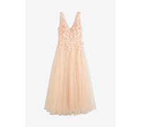 Maxikleid BONPRIX, Damen, Gr. 36, N-Gr, champagner, Obermaterial: 100% Polyester. Besatz: 100% Polyester. Futter: 100% Polyester, festlich, ausgestellt, Kleider Maxikleid, für festliche Anlässe, aus T