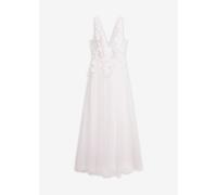 Maxikleid aus zartem Tüll mit Blumen-Applikation 48