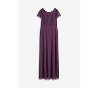 Maxikleid BONPRIX, Damen, Gr. 46, N-Gr, dunkellila (länge: regulär), Obermaterial: 100% Polyester. Futter: 100% Polyester, festlich, ausgestellt, Kleider Maxikleid, für Abiball, Festtage und Hochzeite