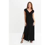 Maxikleid BONPRIX, Damen, Gr. 40/42 (M), N-Gr, schwarz, Obermaterial: 95% Viskose, 5% Elasthan, loose fit, Kleider Maxikleid (77424205-40) schwarz