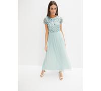 Maxikleid BONPRIX, Damen, Gr. 40, N-Gr, blau (mint), Obermaterial: 100% Polyester. Futter: 100% Polyester, ausgestellt, Kleider Maxikleid (44861565-40) mint