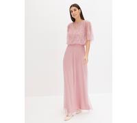 Maxikleid BONPRIX, Damen, Gr. 46, N-Gr, pink (länge: regulär), Obermaterial: 100% Polyester. Futter: 100% Polyester, festlich, ausgestellt, Kleider Maxikleid, für Abiball, Festtage und Hochzeiten, aus