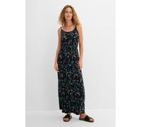 Maxikleid BONPRIX, Damen, Gr. 48/50 (XL), N-Gr, schwarz geblümt, Obermaterial: 95% Viskose, 5% Elasthan, regular fit, Kleider Maxikleid, regular fit, ohne Ärmel, aus Viskose und Elasthan, Maxikleid-Lä
