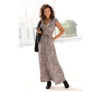 BUFFALO Maxikleid Damen schwarz-taupe bedruckt Gr.46