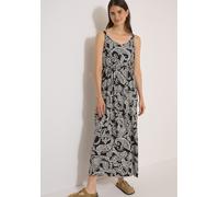 Maxikleid CECIL, Damen, Gr. L (42), US-Größen, schwarz, Stoff, 100% Viskose, Paisley, normal lang, V-Ausschnitt, abgesteppt, Kleider Maxikleid, mit Paisleymuster (74999117-L) schwarz